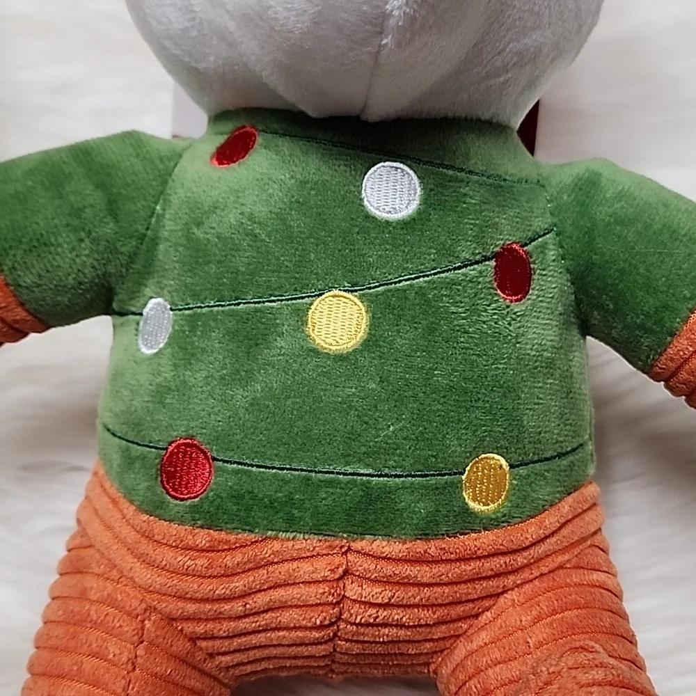 Tuff Toys Christmas Plush Fox Dog Toy with Squeaker - New with Tags